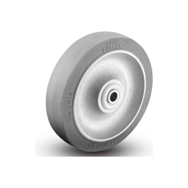 Colson 2 Series Wheel 2.00004.444 - 4 x 1-1/4 Performa Rubber 3/8 Delrin Bushing - Gray